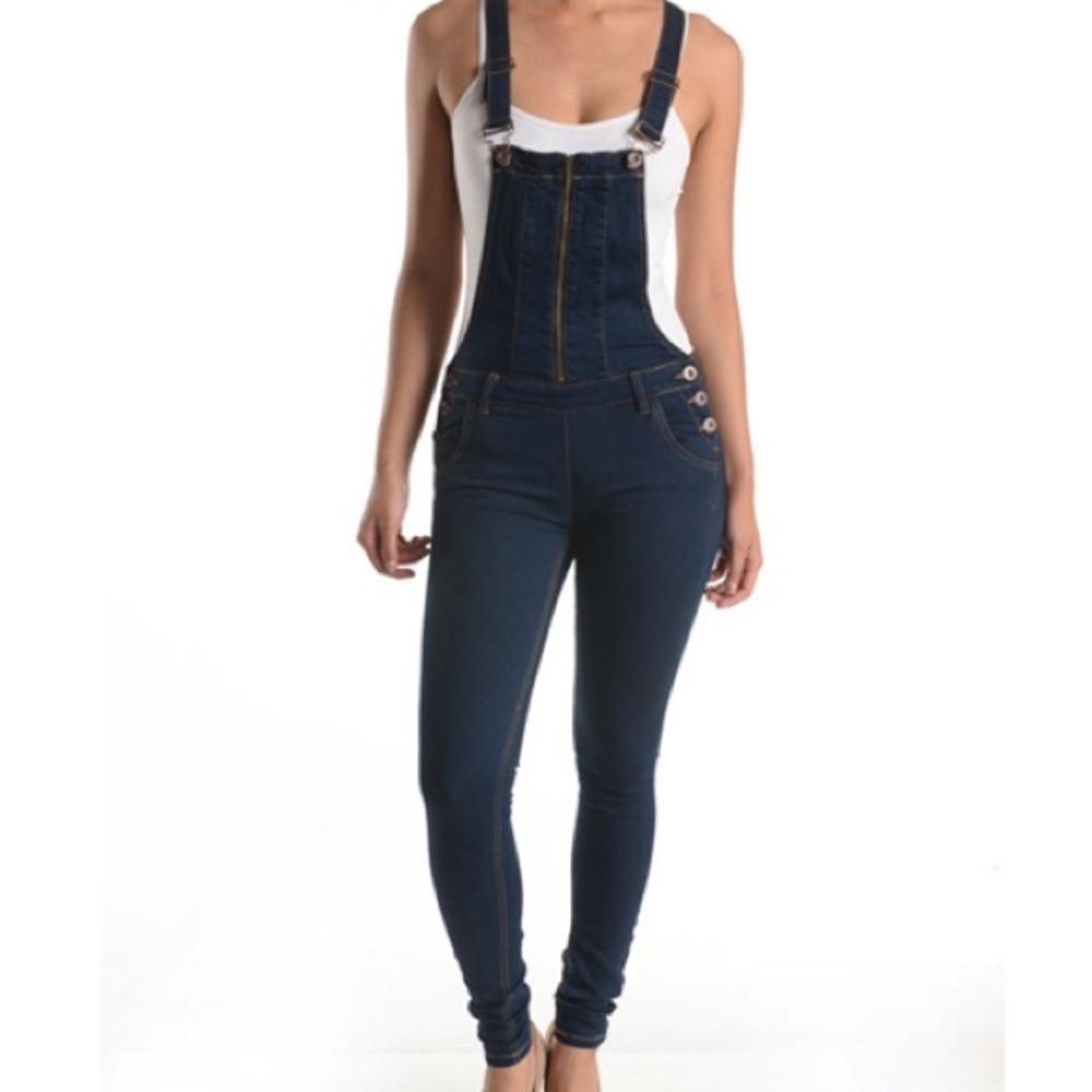 Jean stretch Bib Overalls Jumpsuit